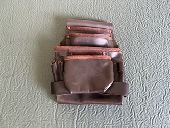 Brown Leather Tool Belt Pouch