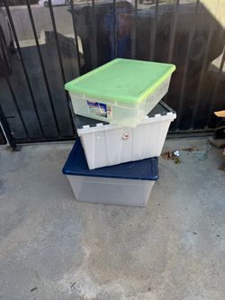 Plastic bins
