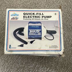 Intex Quick Fill Electric Air Pump AC 120V Model 58(contact info removed)7 With Hose Used.