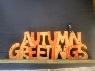 Autumn Greeting 15.5 x 3”