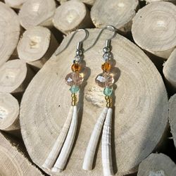 Handmade Dentalium Shell Earrings