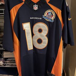 Denver Broncos Peyton Manning #18 Nike and NFL licensed jersey with Hall of Fame patch
