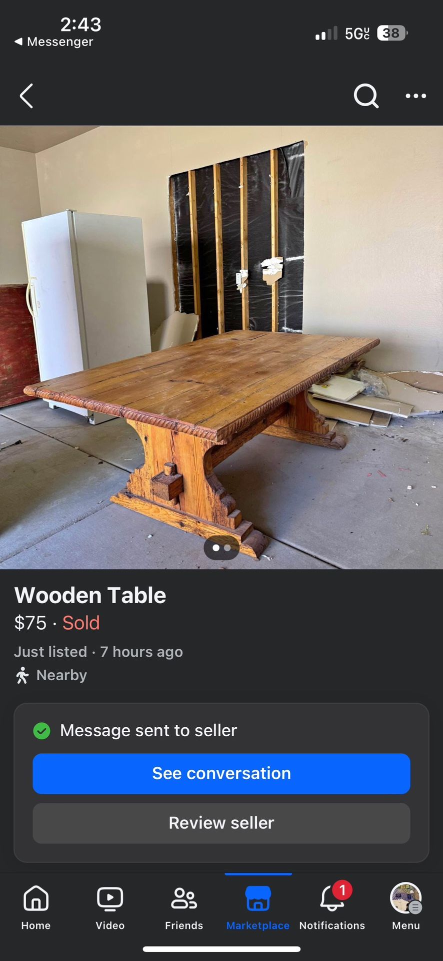 Solid wood rustic southwest trestle dining table - carved rope edges