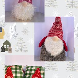 Holiday Decor: Gnome pillows and plushies