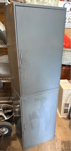 (2) Durham Metal Wall Hanging Storage Cabinets.