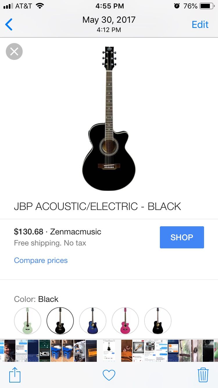 JBP Acoustic Electric Guitar