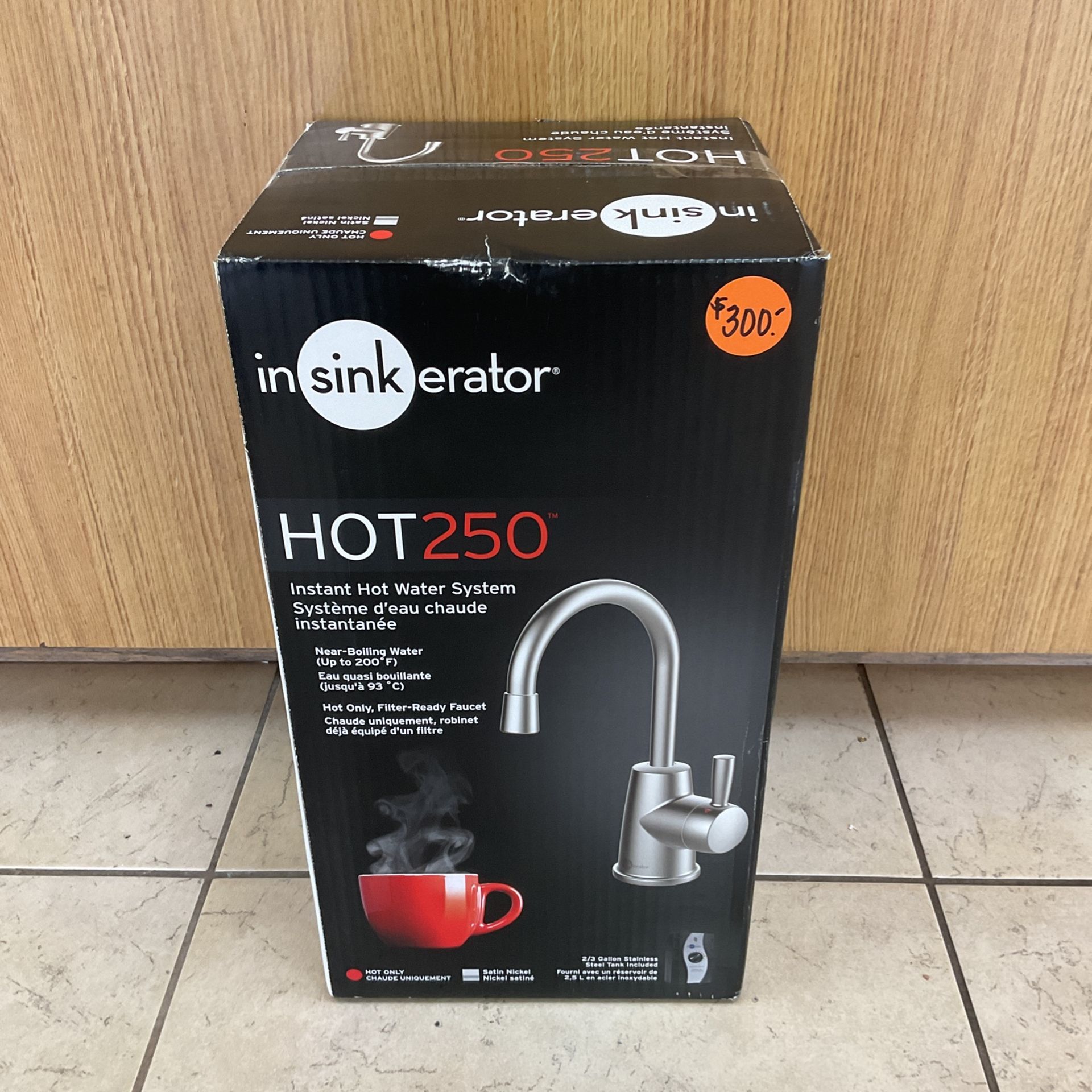 IN SINK ERATOR HOT 250 INSTANT HOT WATER SYSTEM.