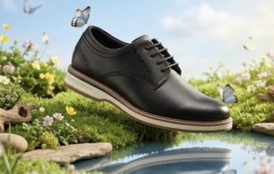 Gordon Rush Plain Toe Oxford Shoes Men’s 10 Black Leather Previously Owned