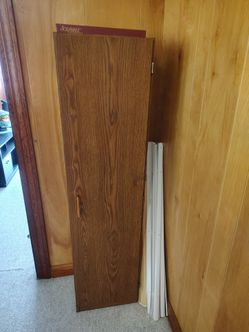 Tall Narrow Wood Grain Cabinet Door