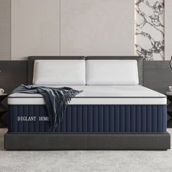 Full Mattress, 14Inch Medium Plush Euro Top Memory Foam Hybrid Mattress, Edge Support & Pressure Relief Individual Pocket Springs Full Size Mattresses