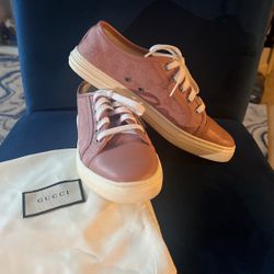 Soft pink Gucci sneakers