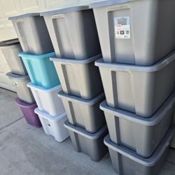 15 Total// $4 Each Firm Sterilite Plastic Storage Containers In Very Good Condition 