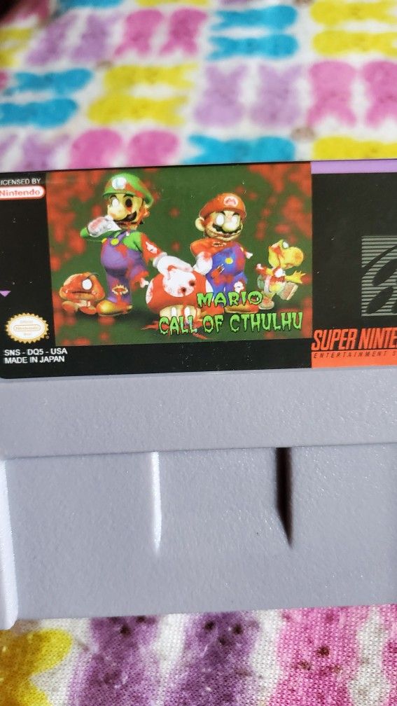 MARIO Call Of CTHULHU For Super Nintendo