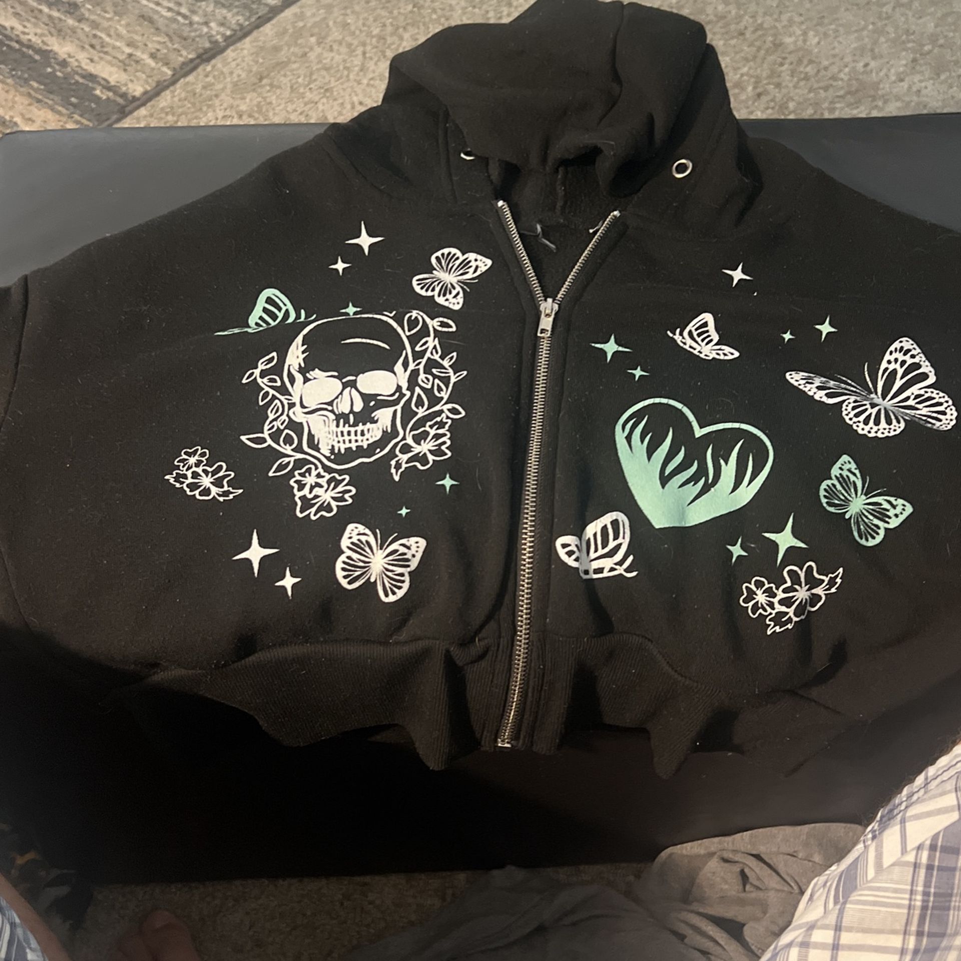 Girls Black Roxy Hoodie