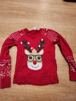 Light up reindeer christmas sweater 7/8