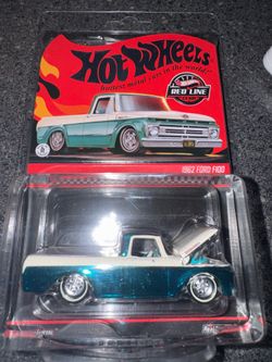 Hot Wheels RLC Exclusive 1962 Ford F-100 Teal In Hand