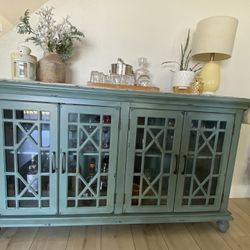 Teal Console/Media Stand/Buffet Table