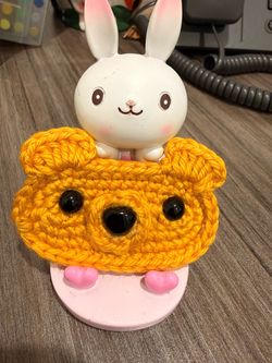 Winnie the Pooh Hairclip Handmade Crochet