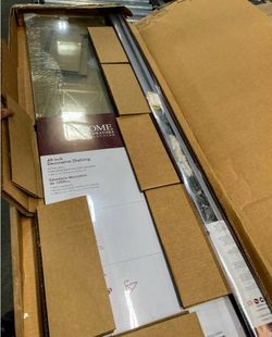 HOME DECORATORS COLLECTION GLASS SHELVING 48 INCH X 12