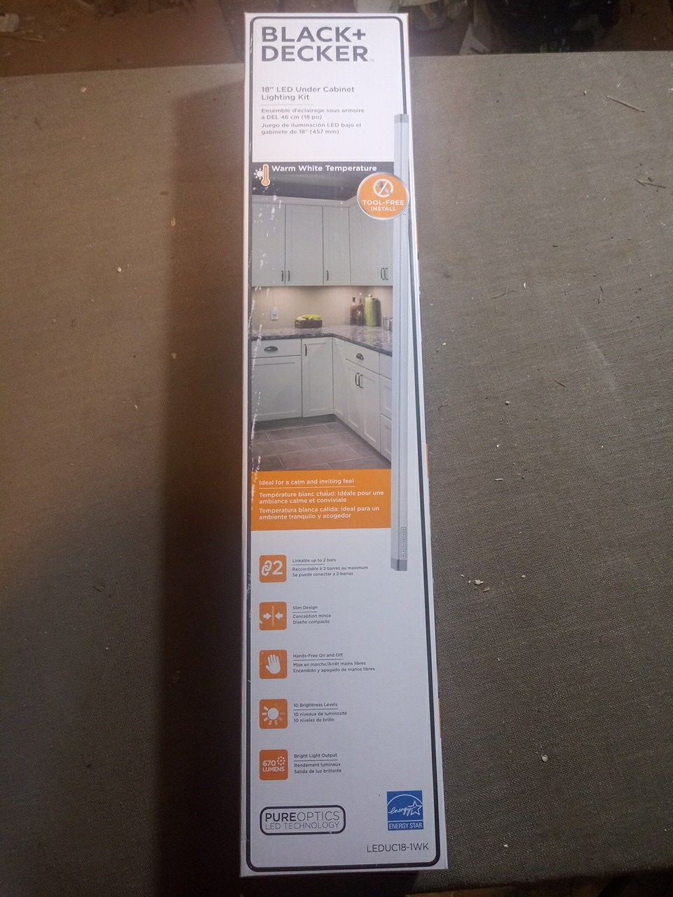 Black Decker's 18 inches led white light