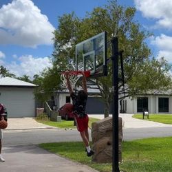 Lifetime 54 inch in ground basketball hoop adjustable basketball court