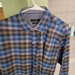 Bugatchi Shaped Fit XL Dress Shirt 