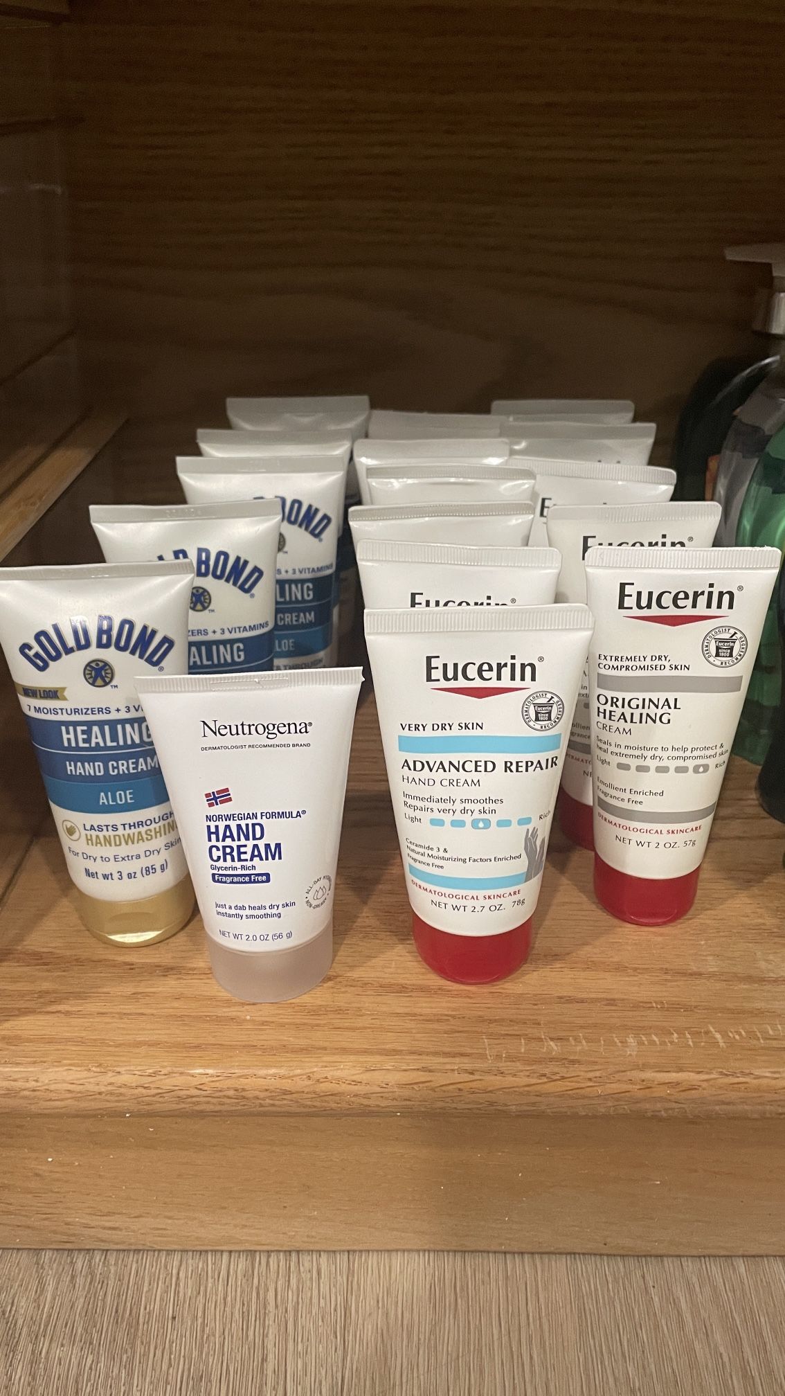 Gold bond /eucerin hand cream and healing cream 17packs for $50