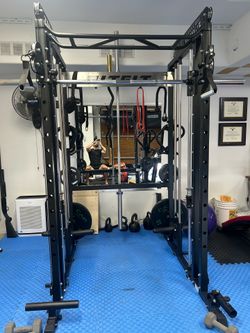 RitFit M1 PRO Multi-Functional Smith Machine with Cable Crossover System and Squat Rack for Home Gym