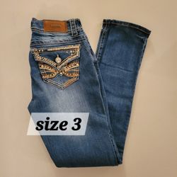 Sexy Couture Denim Jeans Size 3 Excellent Condition 
