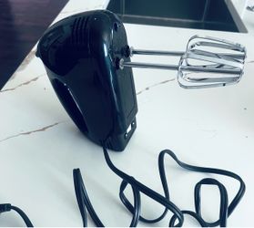 Black Electric Hand Mixer with Beaters