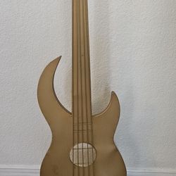 Metal  Decorative Guitar With Built-in Stand.  