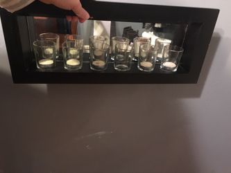 wall decor with candles