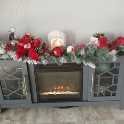 Beautiful TV Table With Fireplace