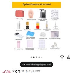 Lash extensions kit for beginners 