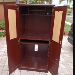 Cabinet or TV Hutch with Shelves. 64H 32W 24D