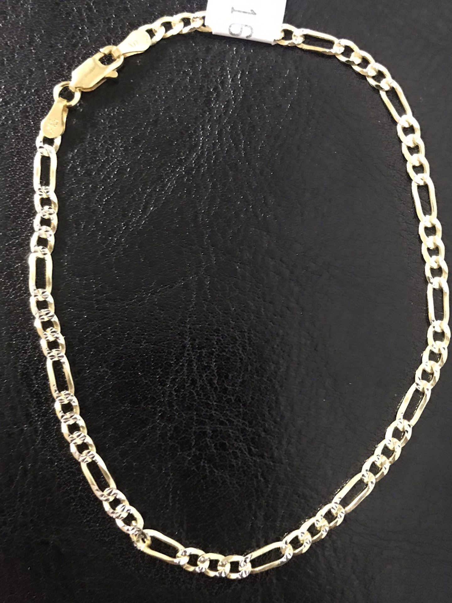 925 Sterling Silver Anklet Two Tone