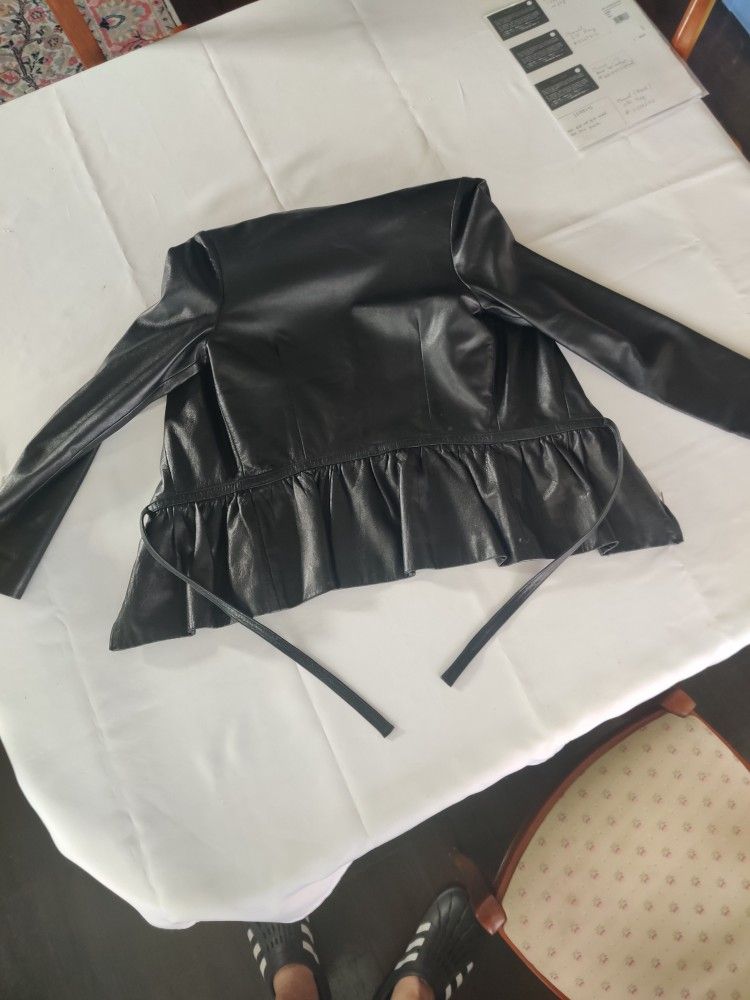 Variazoni Italian Black Leather Jacket