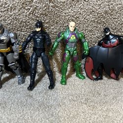 Batman Armor Lex Luger  DC Comics 4” Figures lot of 4 