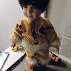 Vintage Native American Porcelain Doll