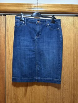 Talbots Dark Wash Petite Denim Skirt