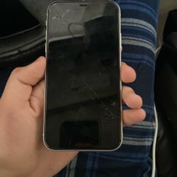 iPhone 11, White, Cracked Screen, 64gb