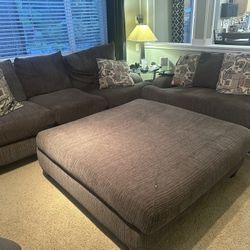 Matching Couch, Love Seat, Double Seat Chair And Large Ottoman