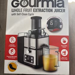 Gourmia 6 Speed Wide Mouth Juice Extraction with Self-Clean: Stainless Steel Juicer, 800W, Dishwasher-Safe Parts