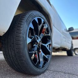 24x10 Snowflake 6x139 Rims and Tires 305/35/24