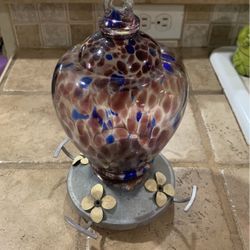 Glass Hummingbird Feeder