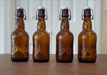 4 GROLSCH BEER (HOLLAND) FLIP LID BOTTLES IN PERFECT CONDITION 👌