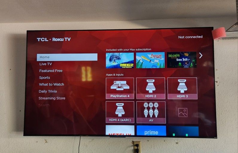 TCL Roku TV 75" With Swivel Mount 