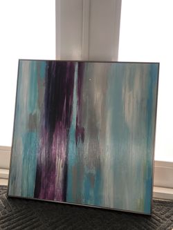 Canvas Painting with Metal Frame