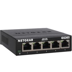 NETGEAR 5-Port Gigabit Ethernet Unmanaged Essentials Switch (GS305) - Home Network Hub, Office Ethernet Splitter, Plug-and-Play, Silent Operation, Des