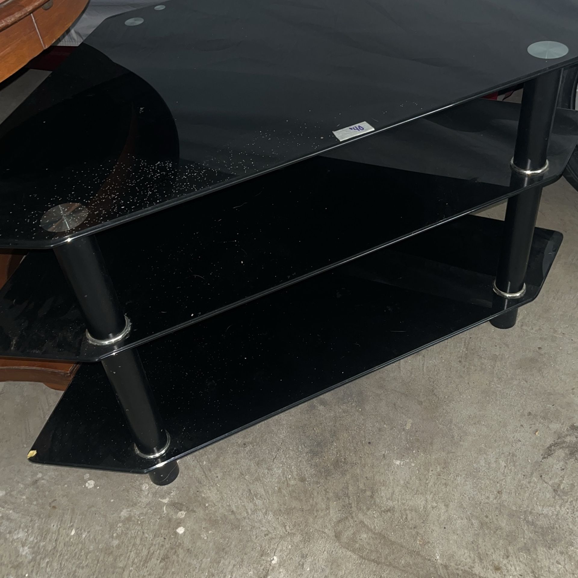 Cute Glass Corner Tv Shelf